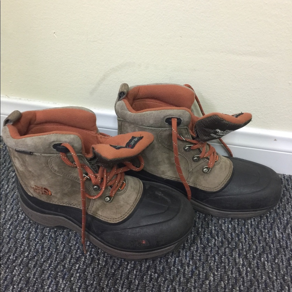 North face hiking winter snow rain boot